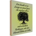 Holzschild 18x12 cm Familie ist wie Zweige an Baum Freunde