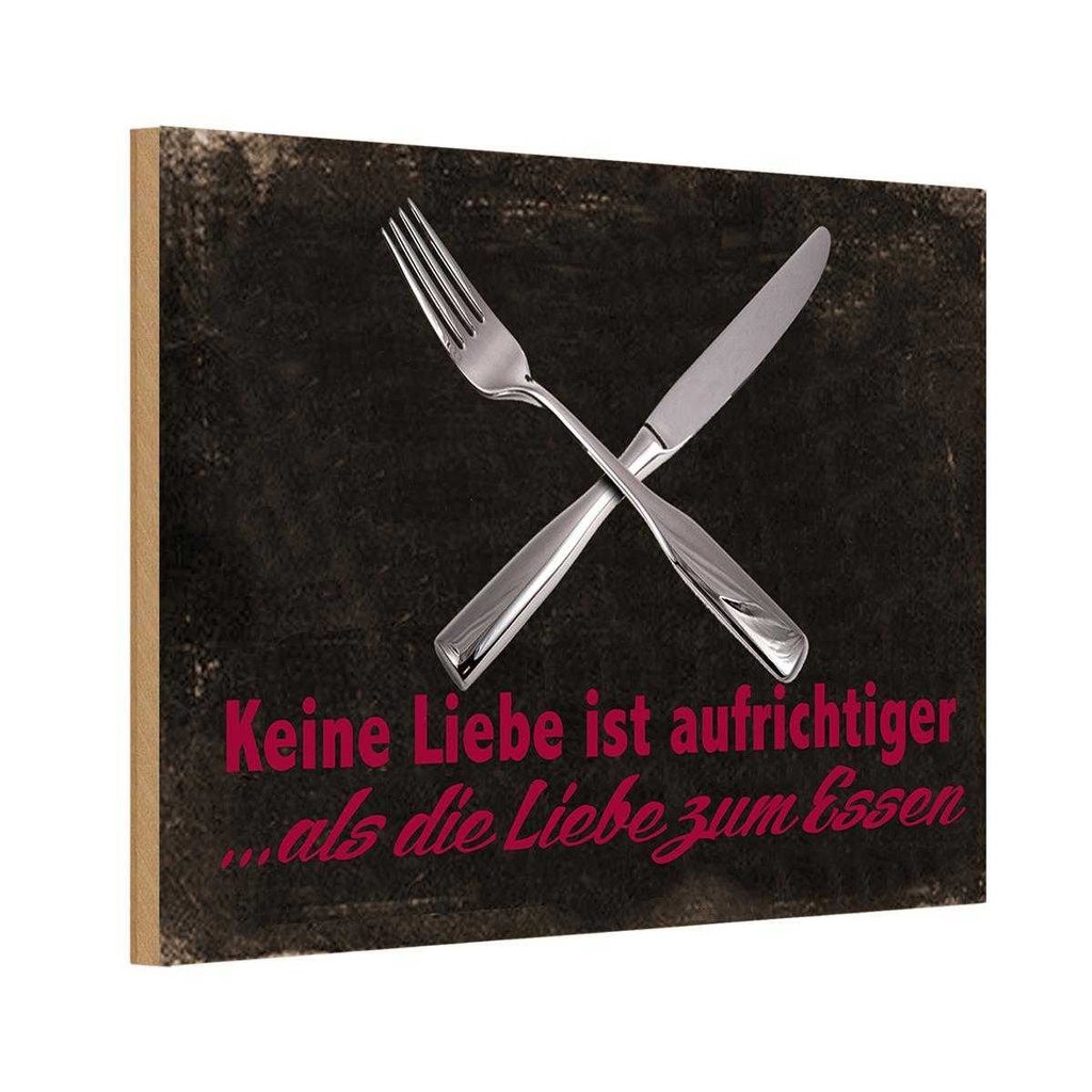 [LA-112325-1812-H] Holzschild 12x18 cm keine Liebe aufrichtiger als Dekoration