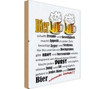 Holzschild 18x12 cm Alkohol Bier schmeckt immer Freude