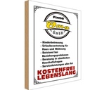 Holzschild 18x12 cm Firma Oma GmbH kostenfrei Opa