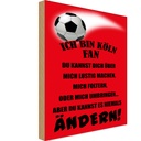 Holzschild 18x12 cm ich bin Köln Fan Fussball Sport Hobby