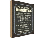 Holzschild 18x12 cm der perfekte Bikertag BIíke Sport Hobby
