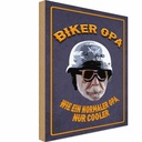 Holzschild 18x12 cm Biker Opa wie ein normaler Opa