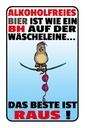 Holzschild 18x12 cm alkoholfreies Bier wie ein BH Essen Trinken