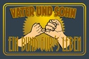 Holzschild 12x18 cm Vater und Sohn ein Bund für Familie Freunde