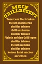 Holzschild 18x12 cm mein Grillrezept zuerst ein Bier Spruch Zitat