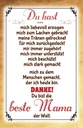 Holzschild 18x12 cm Danke du bis die Beste Mama Männer Frauen