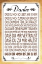Holzschild 18x12 cm Danke dass du bist der Spruch Zitat