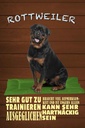 Holzschild 18x12 cm Rottweiler Hund ungern allein Tier Haustier