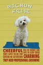 Holzschild 18x12 cm Hund Bichon Frise cheerful Tier Haustier