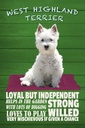 Holzschild 18x12 cm West Highland Terrier Hund loyal Tier Haustier