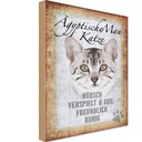 Holzschild 18x12 cm Ägyptische Mau Katze Tier Haustier