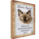 Holzschild 18x12 cm Tonka Katze Tier Haustier