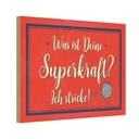 Holzschild 12x18 cm was deine Superkraft ich stricke Spruch Zitat