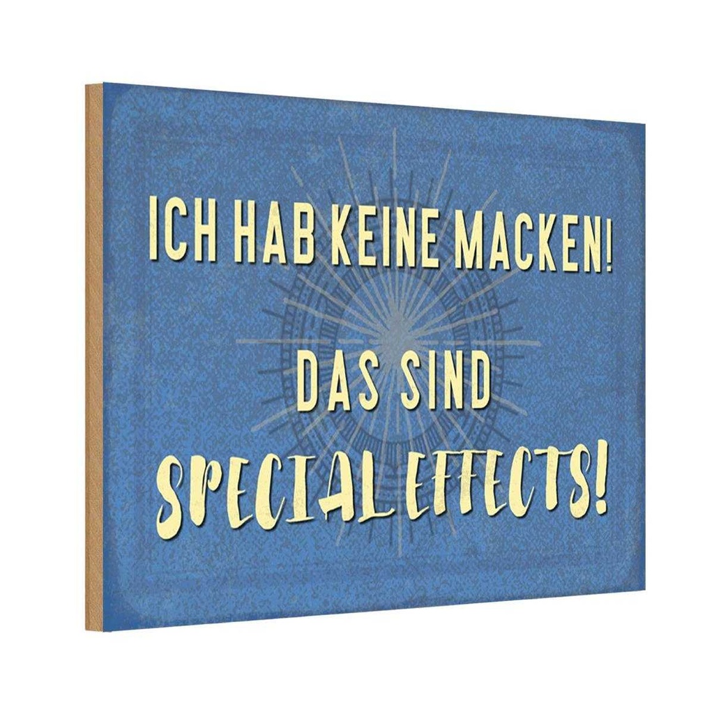 Holzschild 12x18 cm ich hab keine Macken Dekoration