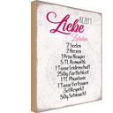 Holzschild 18x12 cm Rezept Liebe Zutaten Geschenk