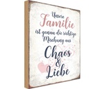 Holzschild 18x12 cm unsere Familie Freunde