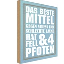 Holzschild 18x12 cm das beste Mittel gegen Stress Dekoration