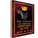 Holzschild 18x12 cm hier wohnt Hundedame der Welt Tier Haustier