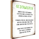 Holzschild 18x12 cm Geschwister füreinander da Spruch Zitat