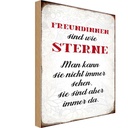 Holzschild 18x12 cm Freundinnen sind wie Sterne Dekoration