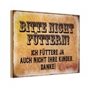 Holzschild 12x18 cm bitte nicht füttern Danke