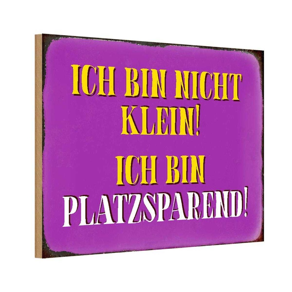 Holzschild 12x18 cm bin nicht klein bin platzsparend