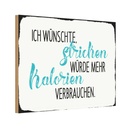 Holzschild 12x18 cm ich wünsche Stricken würde Spruch Zitat