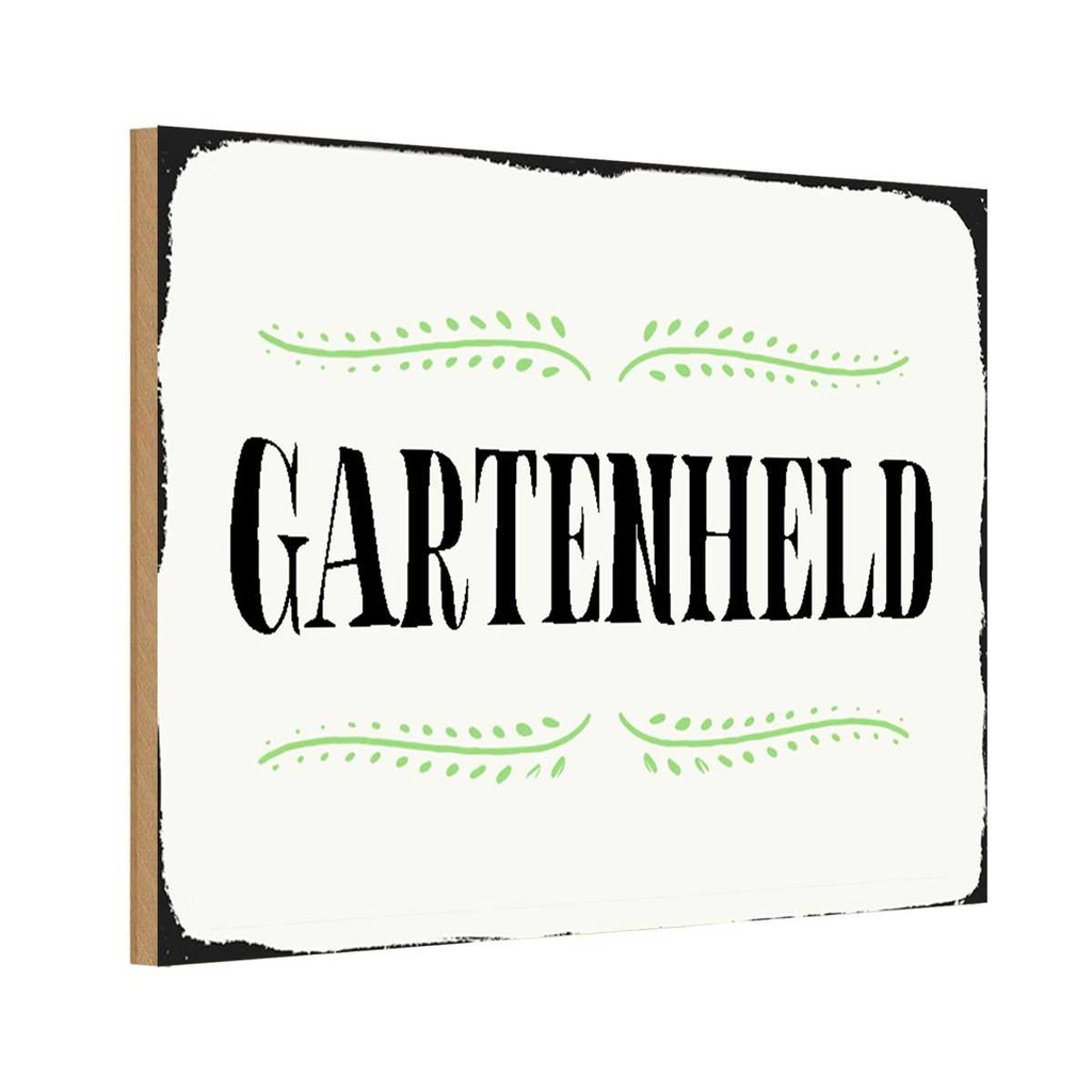 Holzschild 12x18 cm Gartenheld Geschenk