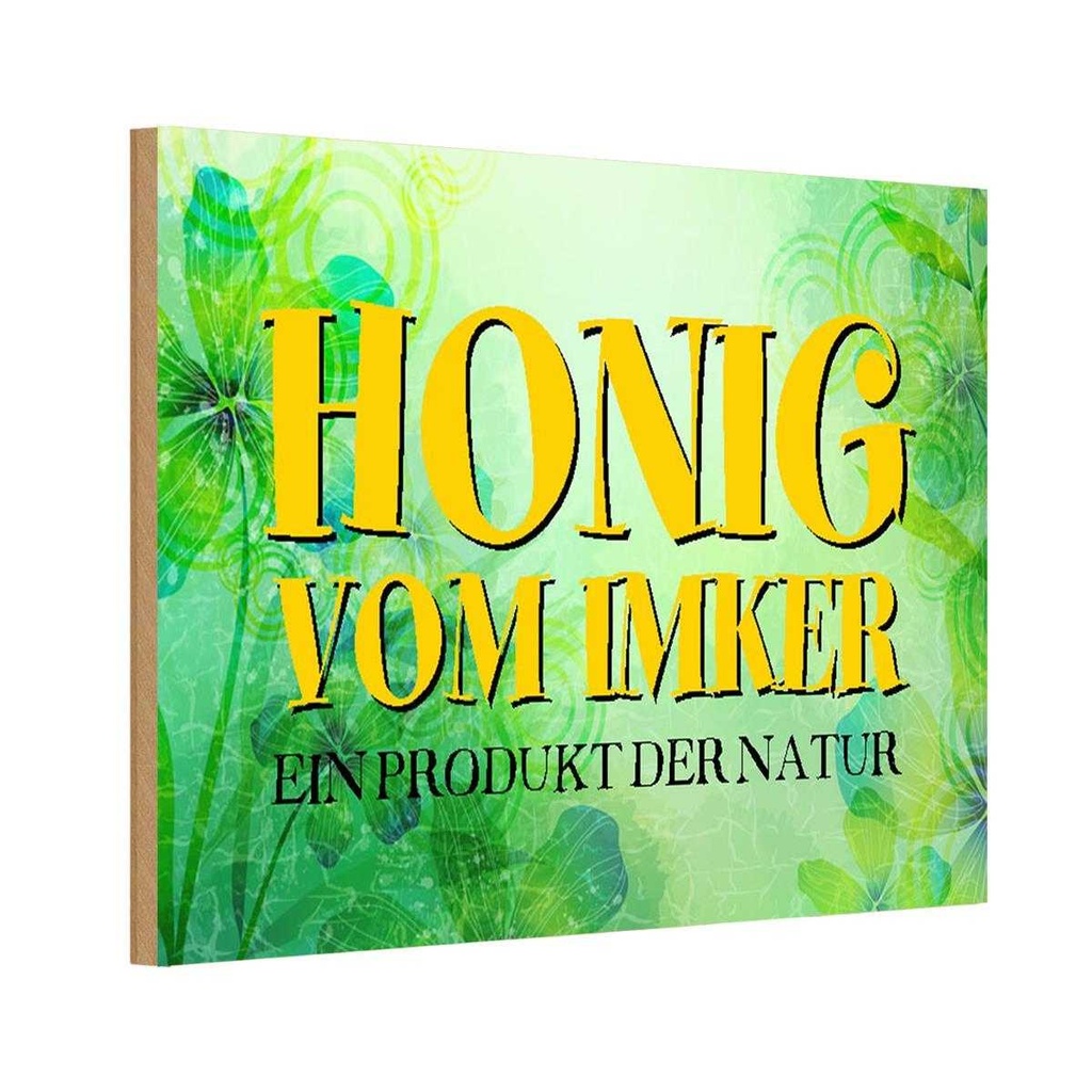 Holzschild 12x18 cm Honig Imker Produkt der Natur Dekoration