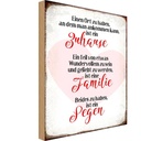 Holzschild 18x12 cm Zuhause Familie Segen Herz Spruch Zitat