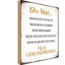 Holzschild 18x12 cm du bist mein Lieblingsmensch Dekoration