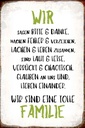 Holzschild 18x12 cm wir sind eine tolle Familie Dekoration