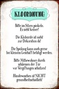 Holzschild 18x12 cm Klo Ordnung die Klobürste Warnschild Hinweisschild