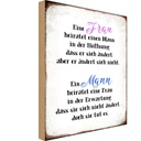 Holzschild 18x12 cm eine Frau heiratet einen Mann Familie Freunde