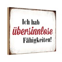Holzschild 12x18 cm ich hab übersinnlose Fähigkeiten Spruch Zitat
