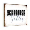 Holzschild 12x18 cm Schrauber Gottes Mechaniker Beruf Arbeit