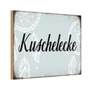 Holzschild 12x18 cm Kuschelecke Dekoration