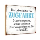 Holzschild 12x18 cm Leben ist wie eine Zugfahrt Spruch Zitat
