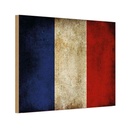 Holzschild 12x18 cm Frankreich Fahne Flagge Wappen