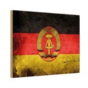Holzschild 12x18 cm DDRE Fahne Flagge Wappen