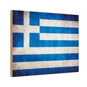 Holzschild 12x18 cm Griechenland Fahne Flagge Wappen