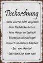 Holzschild 18x12 cm Tischordnung Hände waschen Warnschild Hinweisschild