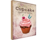 Holzschild 18x12 cm Cupcake einfach nur köstlich Küche Kochen