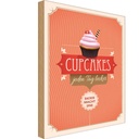 Holzschild 18x12 cm Cupcakes jeden Tag lecker Küche Kochen
