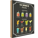 Holzschild 18x12 cm Drinks Summer Smoothies Cocktails Essen Trinken