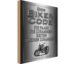 Holzschild 18x12 cm Motorrad Biker Code Paare zusammen Auto Garage Werkstatt