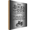 Holzschild 18x12 cm Motorrad Biker Code Freedom getting Auto Garage Werkstatt