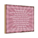 Holzschild 12x18 cm Freundschaft ist wenn Herze Dekoration