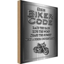 Holzschild 18x12 cm Motorrad Biker Code race the rain ride Auto Garage Werkstatt